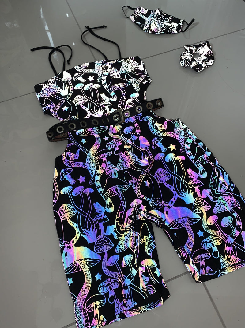 Ready To Ship - Psychedelic Wonderland - Cut Out Unitard