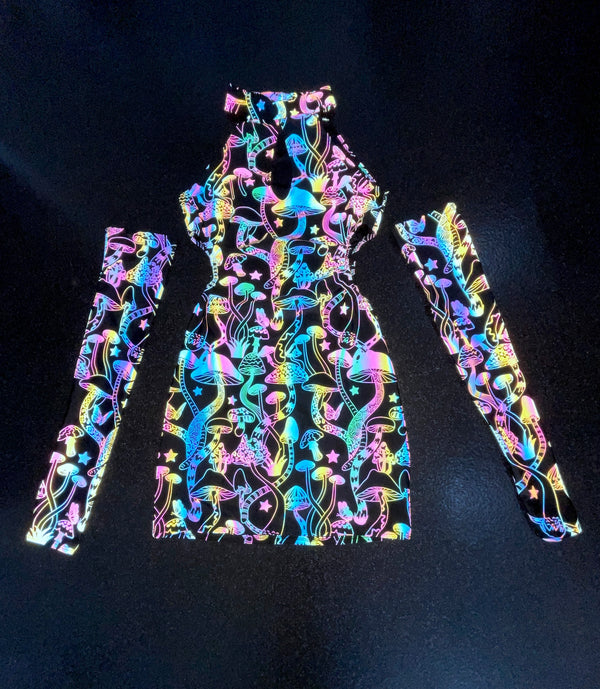 Ready To Ship - Psychedelic Wonderland - Maddy Dress & Sleeves