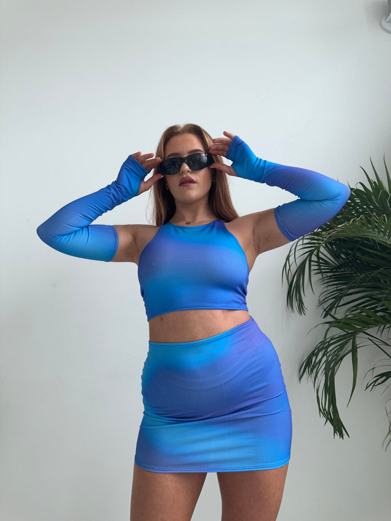 Sample Sale - Ocean (Lycra) - Tube Skirt