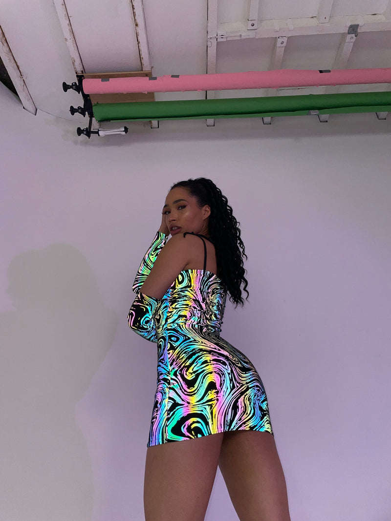 Ready to Ship - Cosmic Ripple - Bodycon Dress