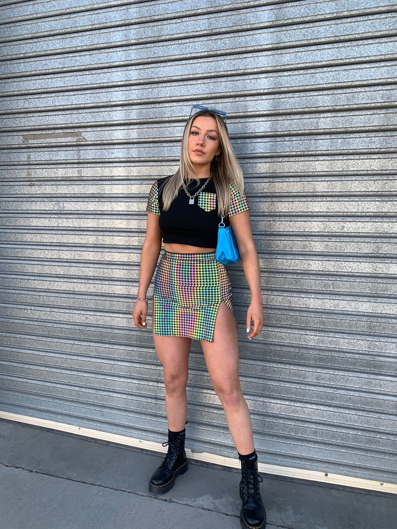 Cosmic Groovy Girl - Split Skirt