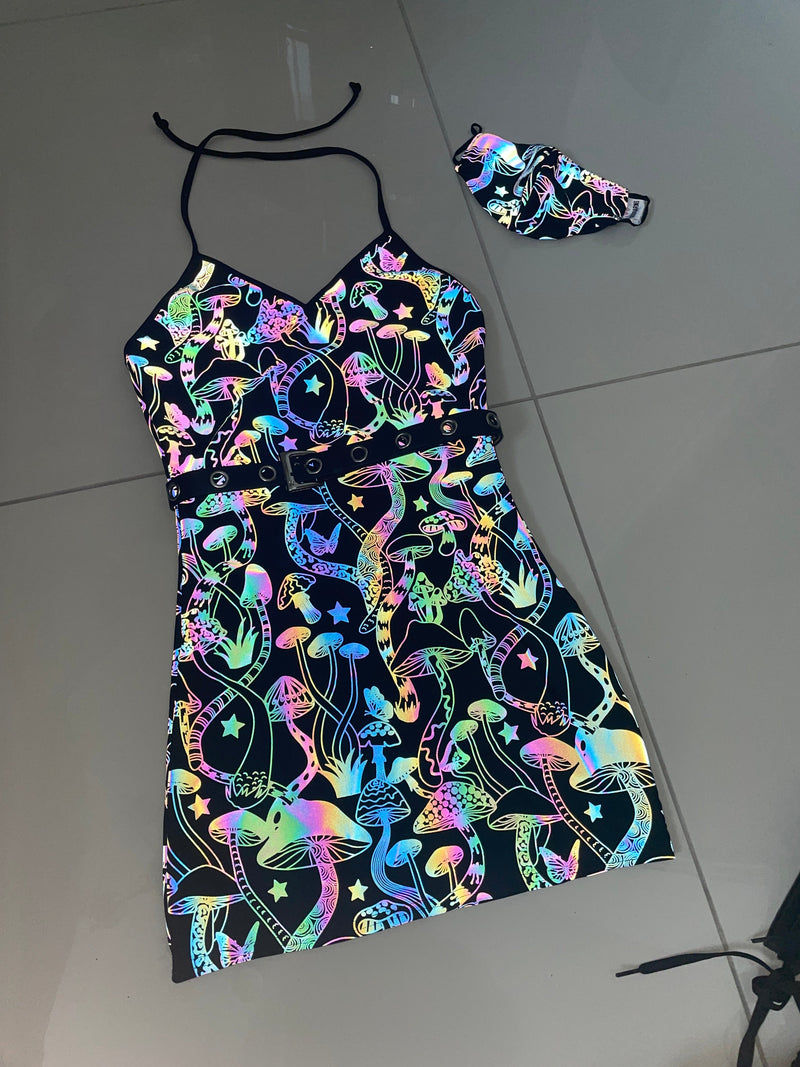 Cosmic Groovy Girl - V-Neck Dress