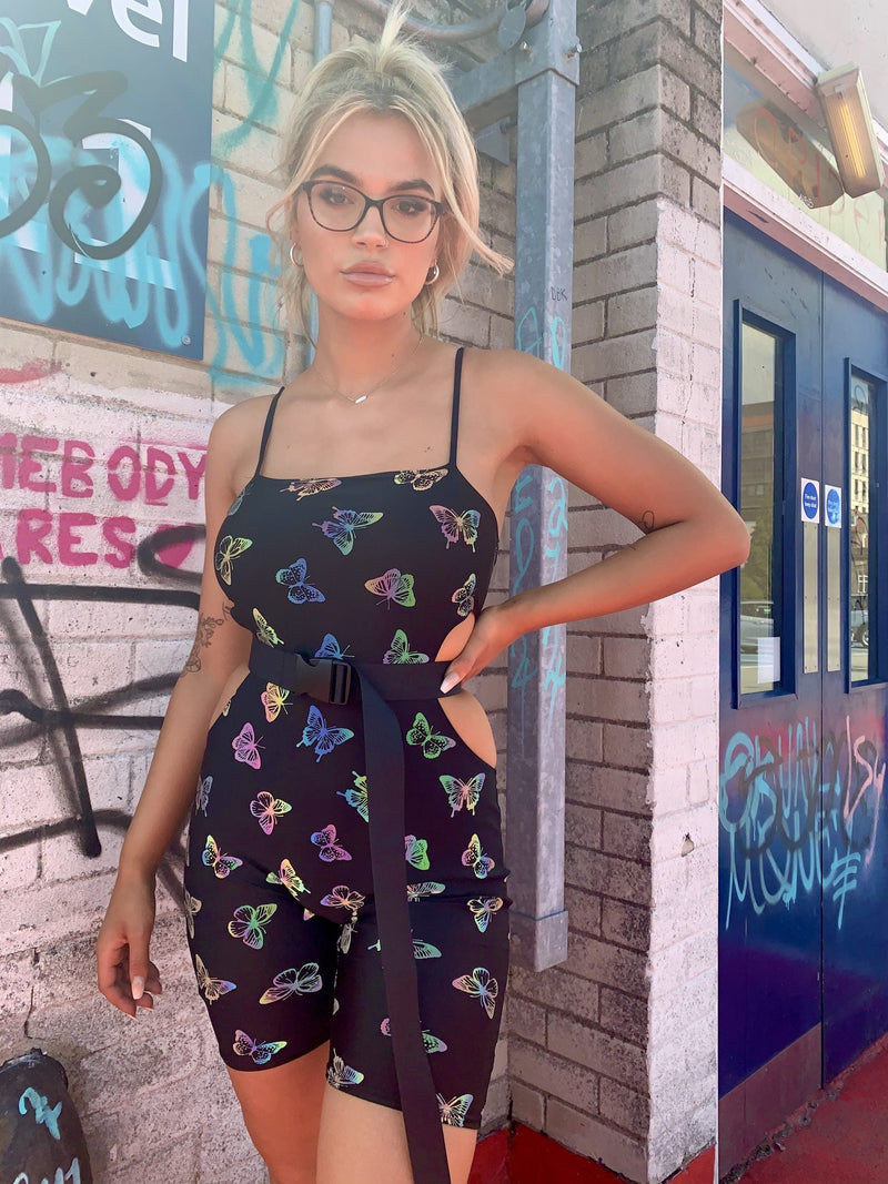 Ready to Ship - Cosmic Butterfly - Cut Out Unitard