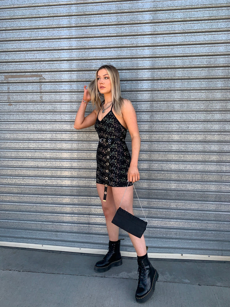Cosmic Groovy Girl - V-Neck Dress