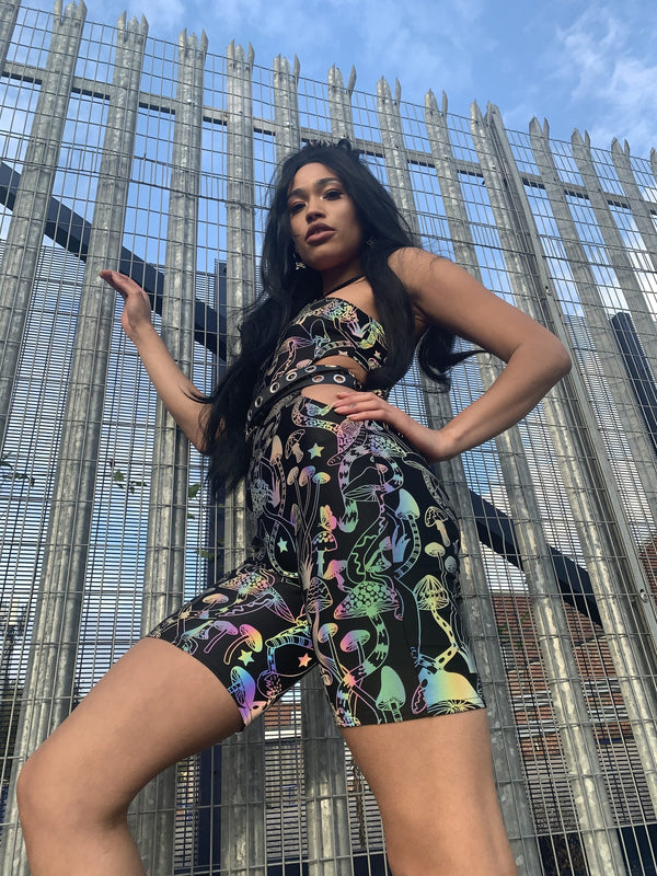 Ready To Ship - Psychedelic Wonderland - Cut Out Unitard
