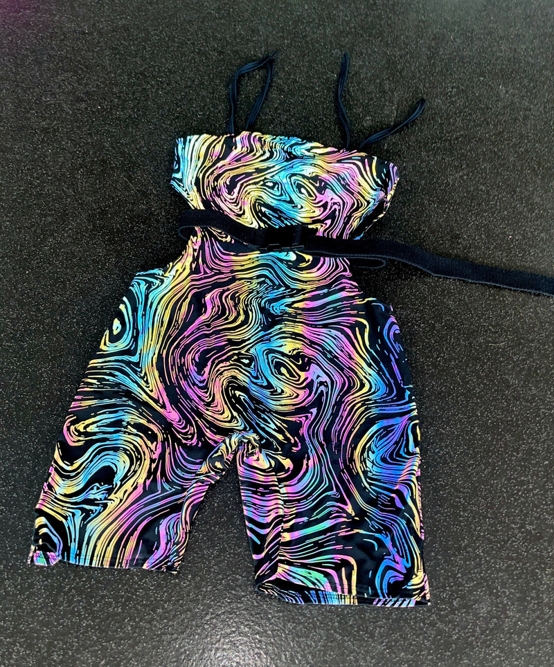 Ready To Ship - Cosmic Ripple - Cut Out Unitard