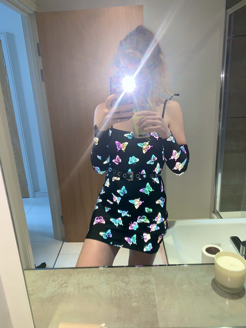 Ready to Ship - Cosmic Butterfly - Bodycon Dress