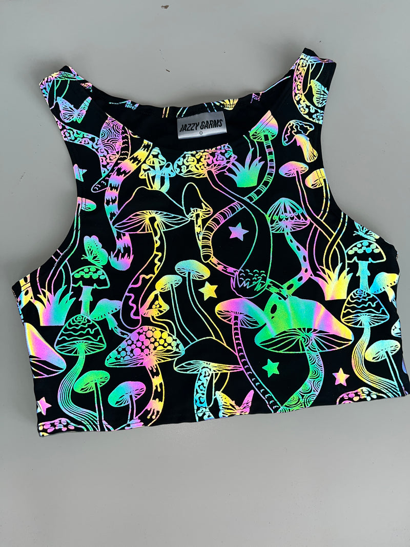 Ready to Ship - Psychedelic Wonderland - Racer Top