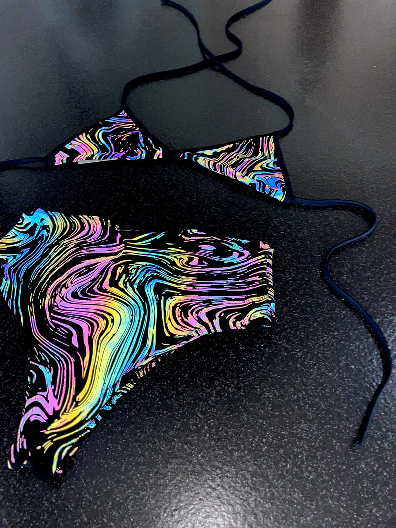 Ready To Ship - Cosmic Ripple - Triangle Bralette